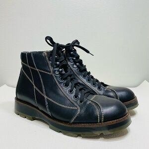 BACCO BUCCI MENS BLACK SHOES MULTI TRACTION DRESS SNEAKER Made In Italy Sz 8